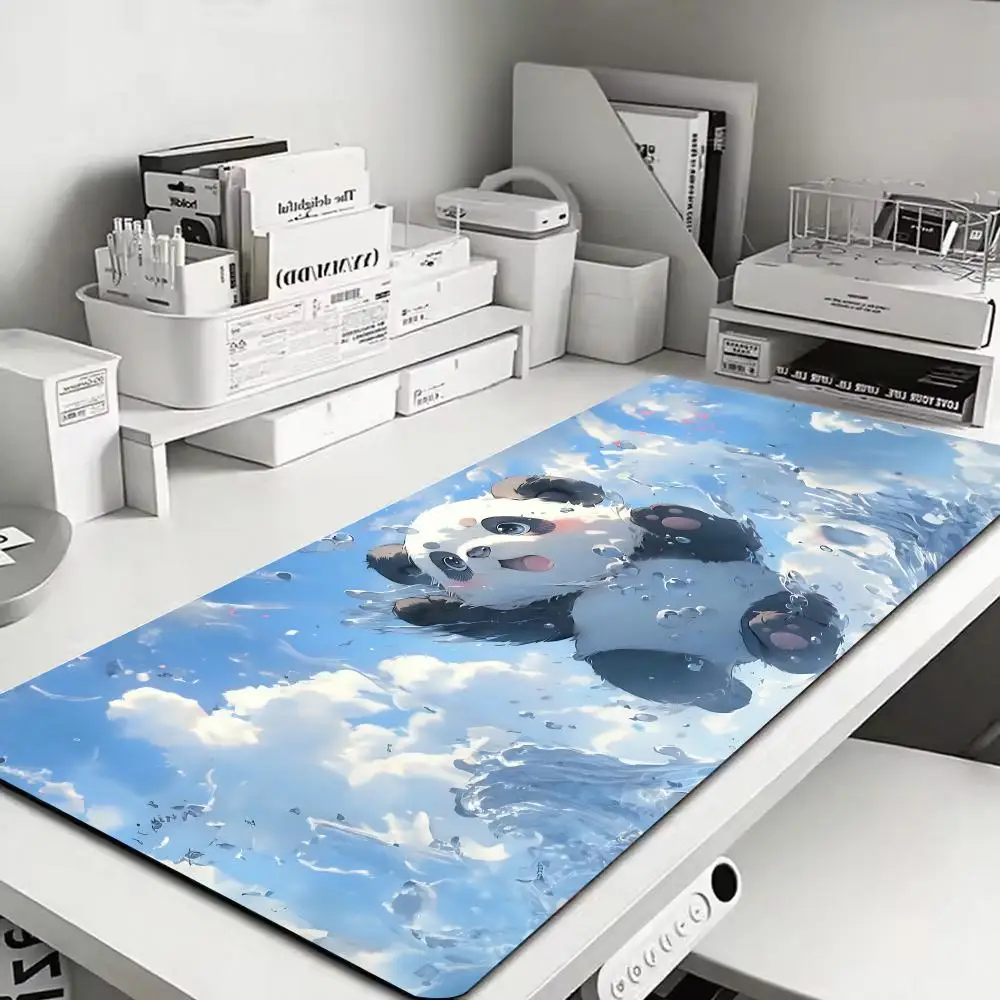 Swimming Panda Mouse Pad Large XXL monitor Gaming mouse tablet Rubber Lock flash-sale Desk Mat Computer Gamers work office