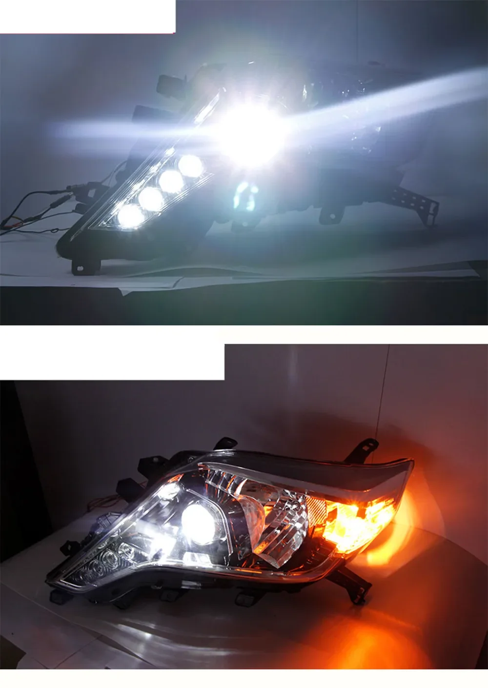 

LED Head Lamps For Toyota Land Cruiser Prado 14-17 Headlights DRL daytime running lamp LED halogen Auto Accessories 2pcs