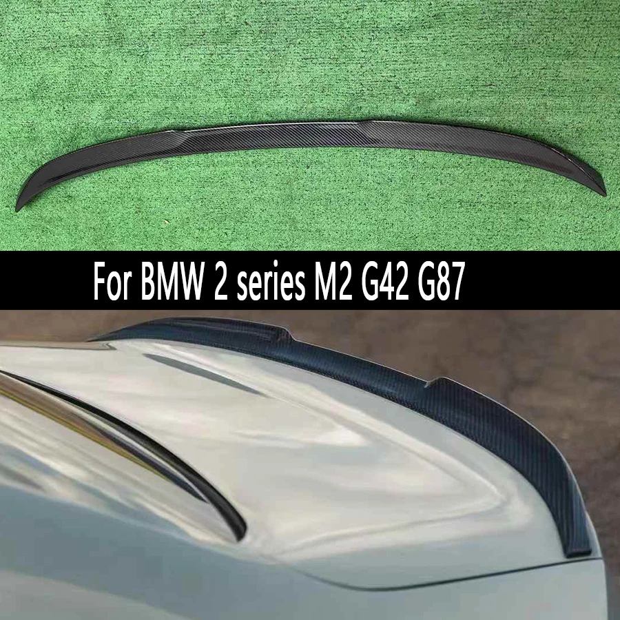 

For BMW 2 Series G42 M2 G87 Carbon Fiber Tail fins Rear Trunk Spoiler Guide Wing Rear Wing Car Trunk Diverter VS Style body kit
