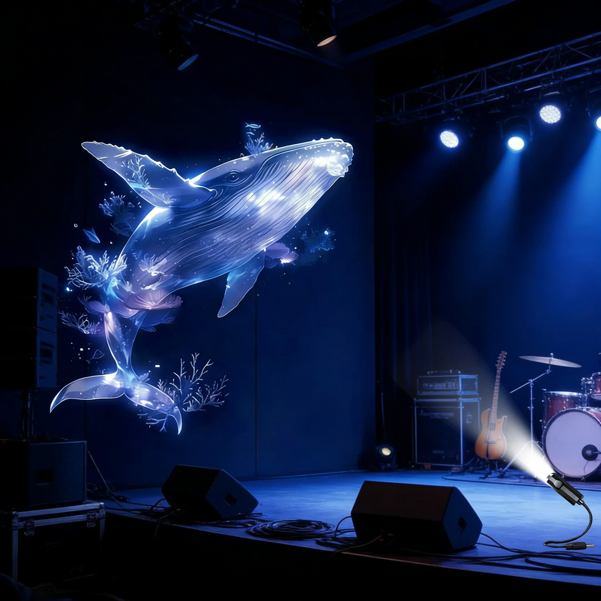 

Projection Light 5V USB Direct Insertion Whale Jellyfish/Starfish Theme Replacement Light Ceiling Projection Light For Bedroom