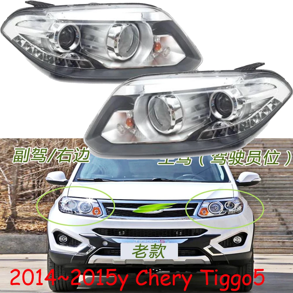 

1pcs car bumper Tiggo5 headlamp for Chery Tiggo headlight 2014~2015y car accessories Tiggo 5 head lamp Chery Tiggo fog lamp