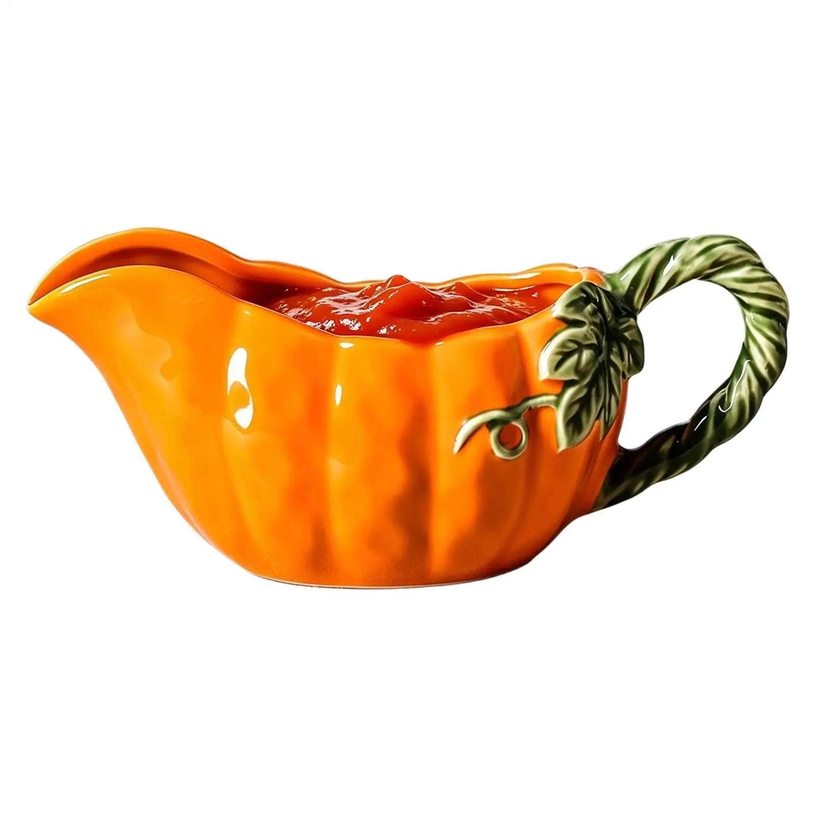 Creative Pumpkin Bowl All Saints' Day Hand-painted Pumpkin Plate Household Salad Bowl Porcelain Plate Sauce Dish