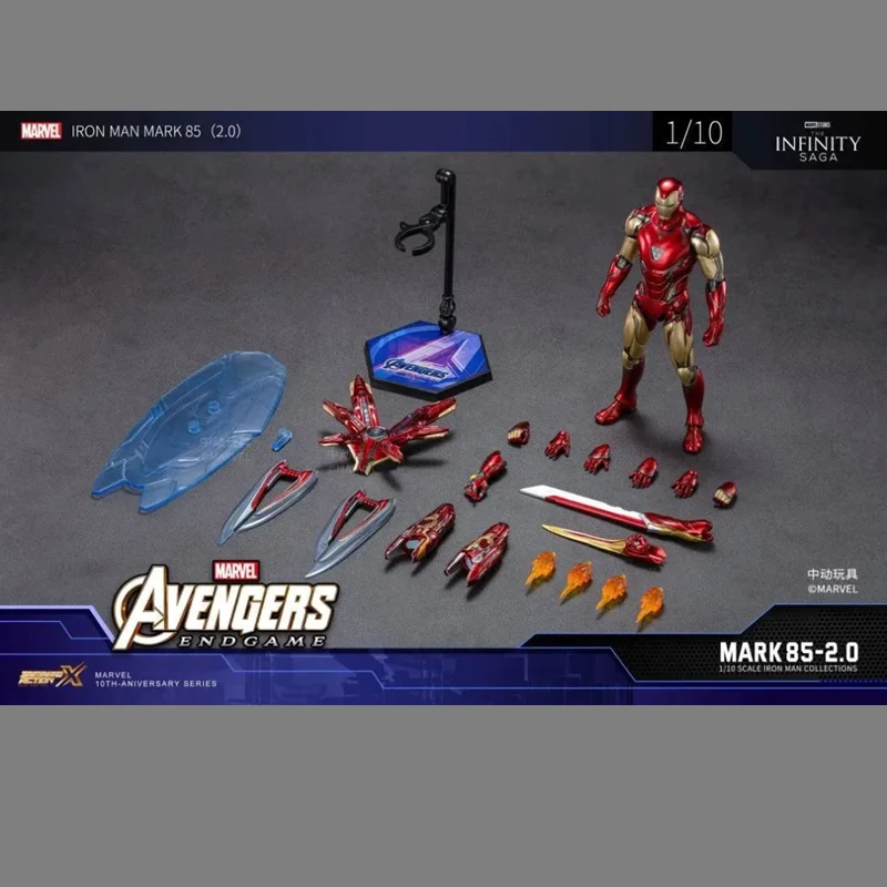 ZD-figuras de acción de Marvel Iron Man, modelo de juguete LED MK85 2,0, MK1, MK3, MK5, MK7, MK43, edición de iluminación, Colección clásica, regalo, nuevo