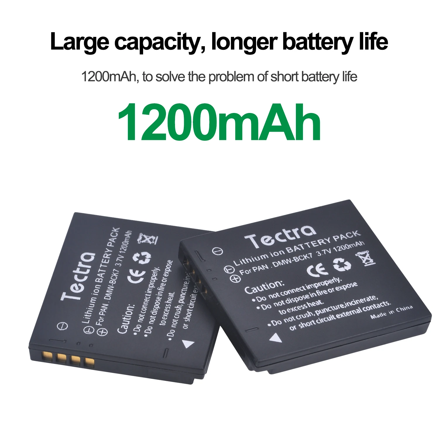 1200mAh DMW- BCK7E Rechargeable Battery/Charger for Panasonic Lumix DMC-FP5 DMC-FP7 DMC-FH2 DMC-FH5 DMC-FH24 DMC-FH25 DMC-FH27