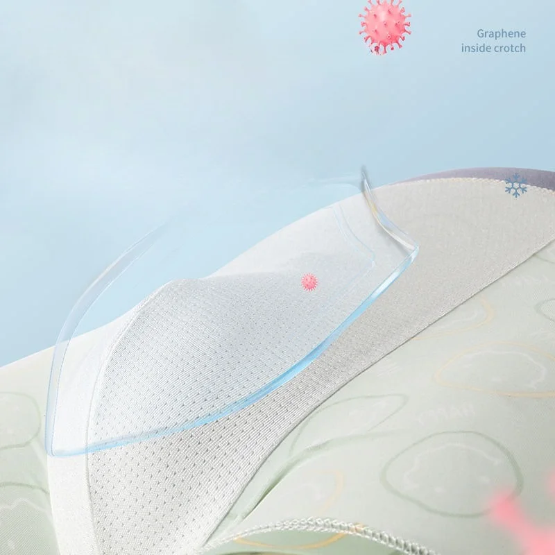 Men's Ice Silk Print Flower Underwear Ultra-thin Silky Underpants Summer Cool New Quick-drying Trackless Four Legs Short Comfort