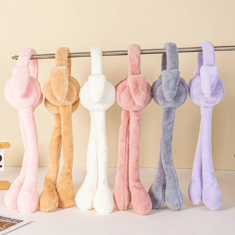 Moving Rabbit Ears, Cute Airbag Earmuffs, Women's Winter Warm Earmuffs, Student Children's Antifreeze Ear Warmers