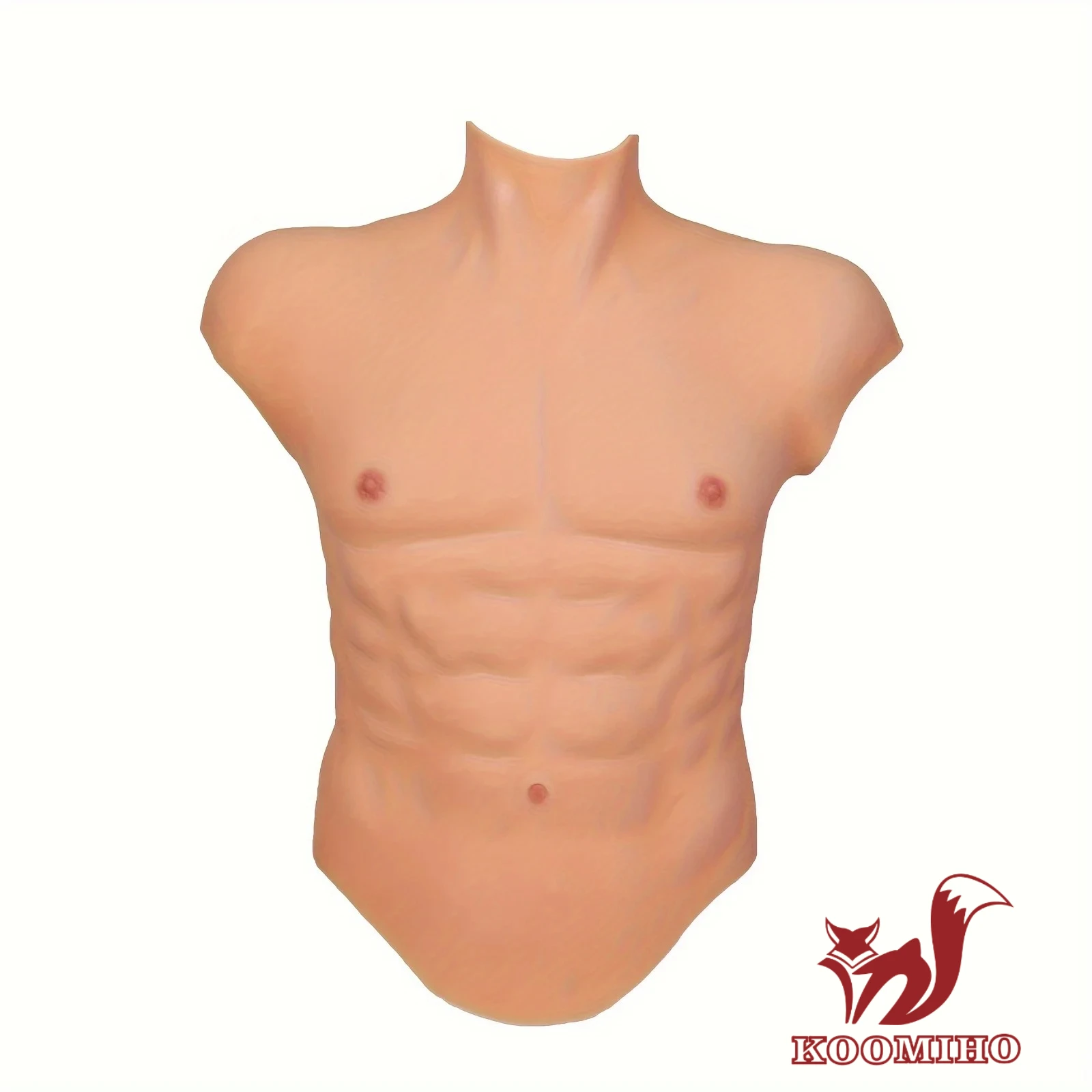 KOOMIHO Macho Cosplay Realistic Silicone Muscle Male Suit Fake Belly Artificial Simulation Sturdy Chest Men Crossdresser