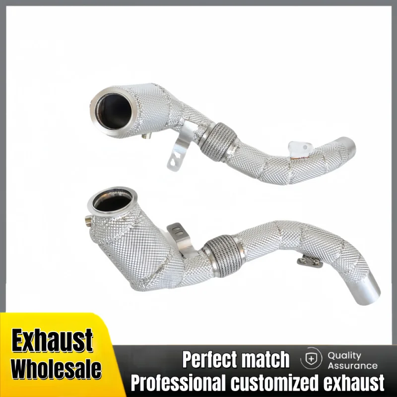 

Изолированный коллектор выхлопной трубы для BMW 550 4,4T N63 F10 2011-2017 SS304, каталитический нейтрализатор выхлопных труб