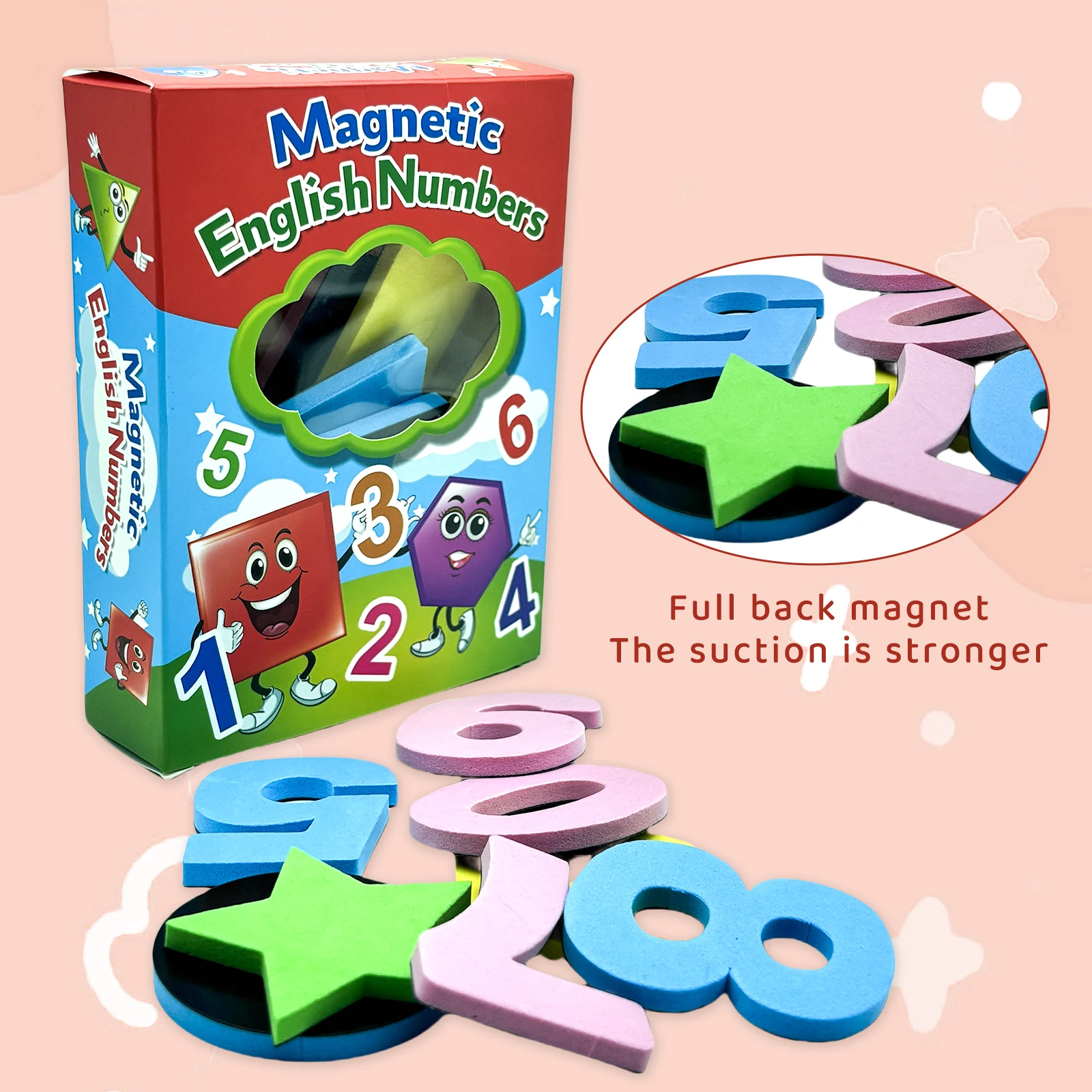 

Children's Magic Magnetic Alphabet Stickers Learning Letters Numbers Geometric Shapes Attachable Metal Objects Gifts