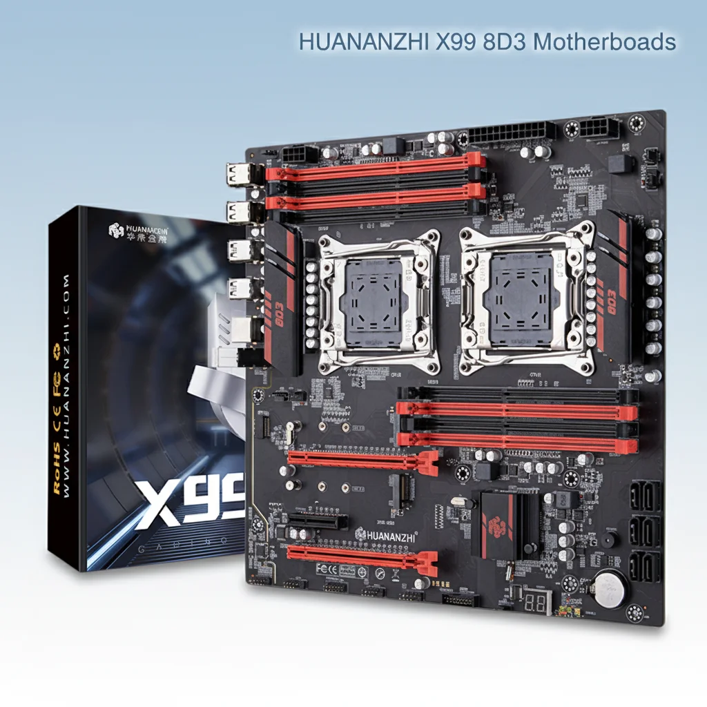 HUANANZHI X99 8D3 Motherboards Supports LGA2011-3 DDR3 Memory Max 256GB for Desktop