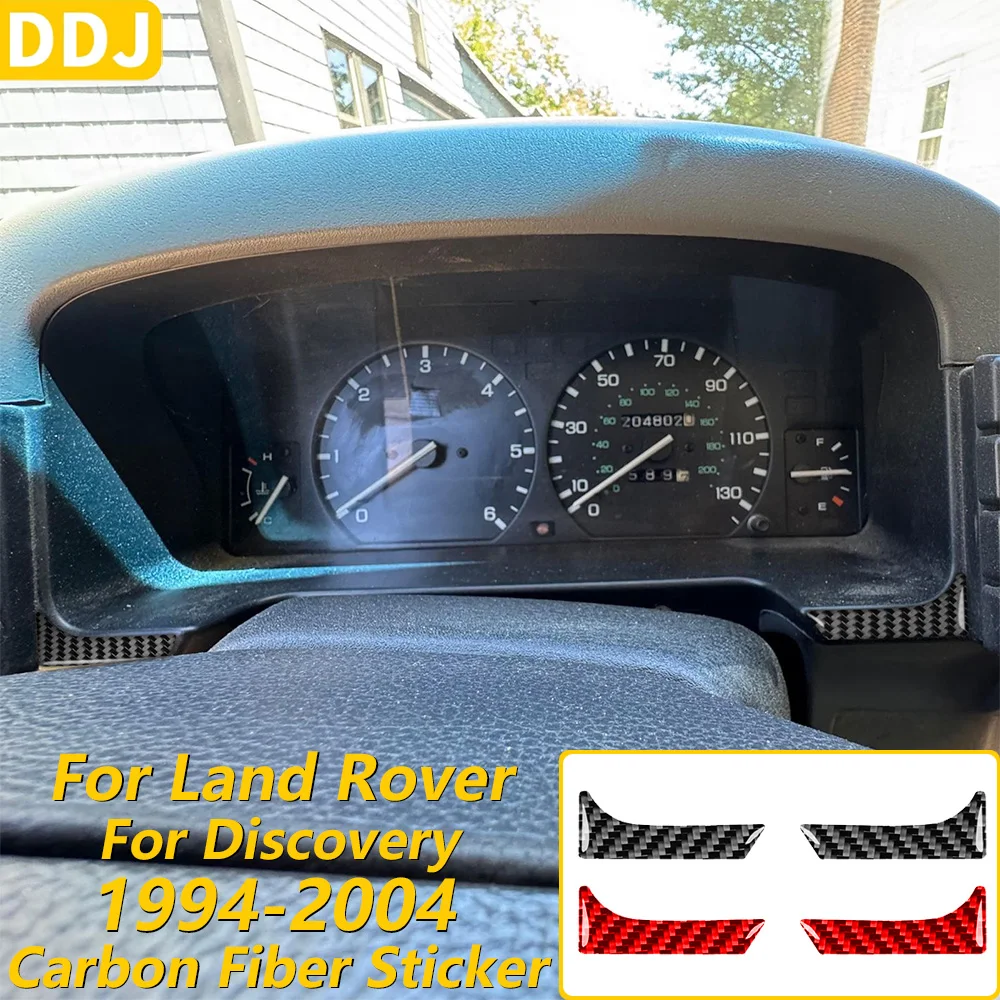 For Land Rover Discovery 1994-2004 Carbon Fiber Instrument Speedometer Both Sides Panel Cover Decorative Car Accessories Sticker