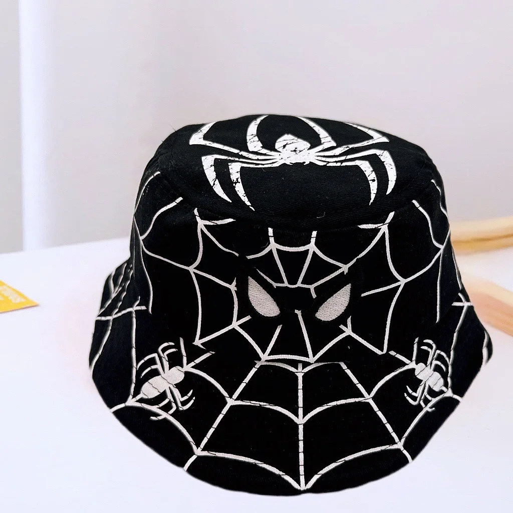 Disney Spiderman Boy Spiderman Fisherman Hat Baby Basin hat Children\'s hat Cartoon children\'s sun hat Holiday gift