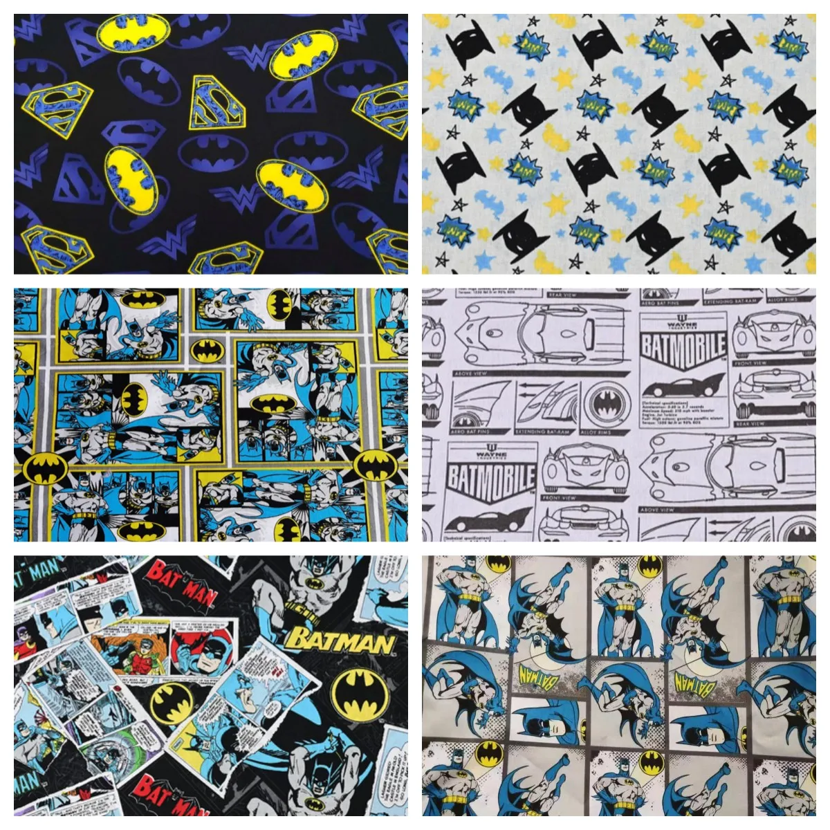 Bandai Batman Anime 100 Cotton Fabric DIY Patchwork Textile Tissu Home Clothing Sew Dress Material