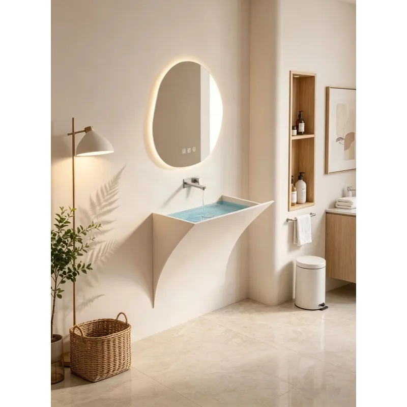 

Wall-mounted washbasin Integrated special-shaped art bathroom Wall-mounted washbasin