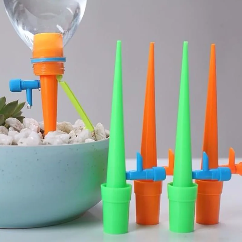 6/12/24Pcs Auto Drip Flower Irrigation Watering System Automatic Watering Spike For Plants Flower Indoor Gardening Tools