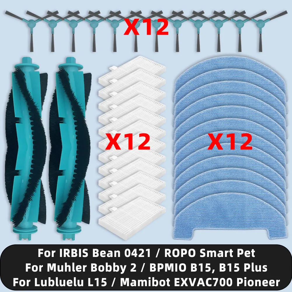 Spare Parts Fit For Lubluelu L15 / BPMIO B15 Plus / Mamibot EXVAC700 Pioneer / IRBIS Bean 0421 / Muhler Bobby 2 / ROPO Smart Pet