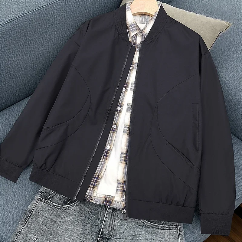 2026 Spring and Autumn Fashion Comfortable Baseball Wear Men's Stylish Solid Color Coat High-End Simple Por Jacket