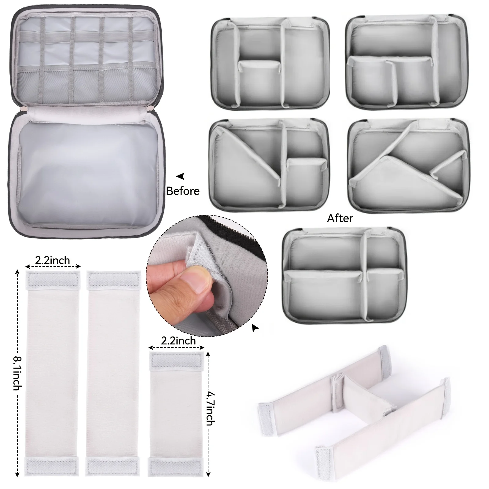 Portable Hairdressing Tools Storage Bag With Zipper And Compartment Professional Barber Tool Storage Organizer For Barber Useful