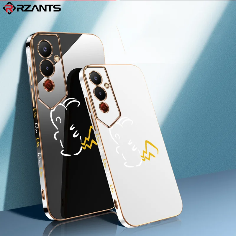 Rzants Case For Tecno Pova 2 3 4 Neo 2 Pro Camon 18 19 Neo Pro Spark 5 6 7 7T 8 8C Air Go Cute Pattern Soft Bright Cover