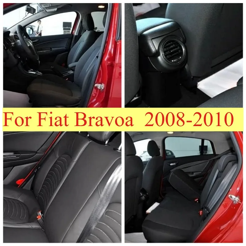 Подходит для Fiat Bravoa 2008-2010. Чехлы на сиденья из веганской кожи для 5 передних сидений.