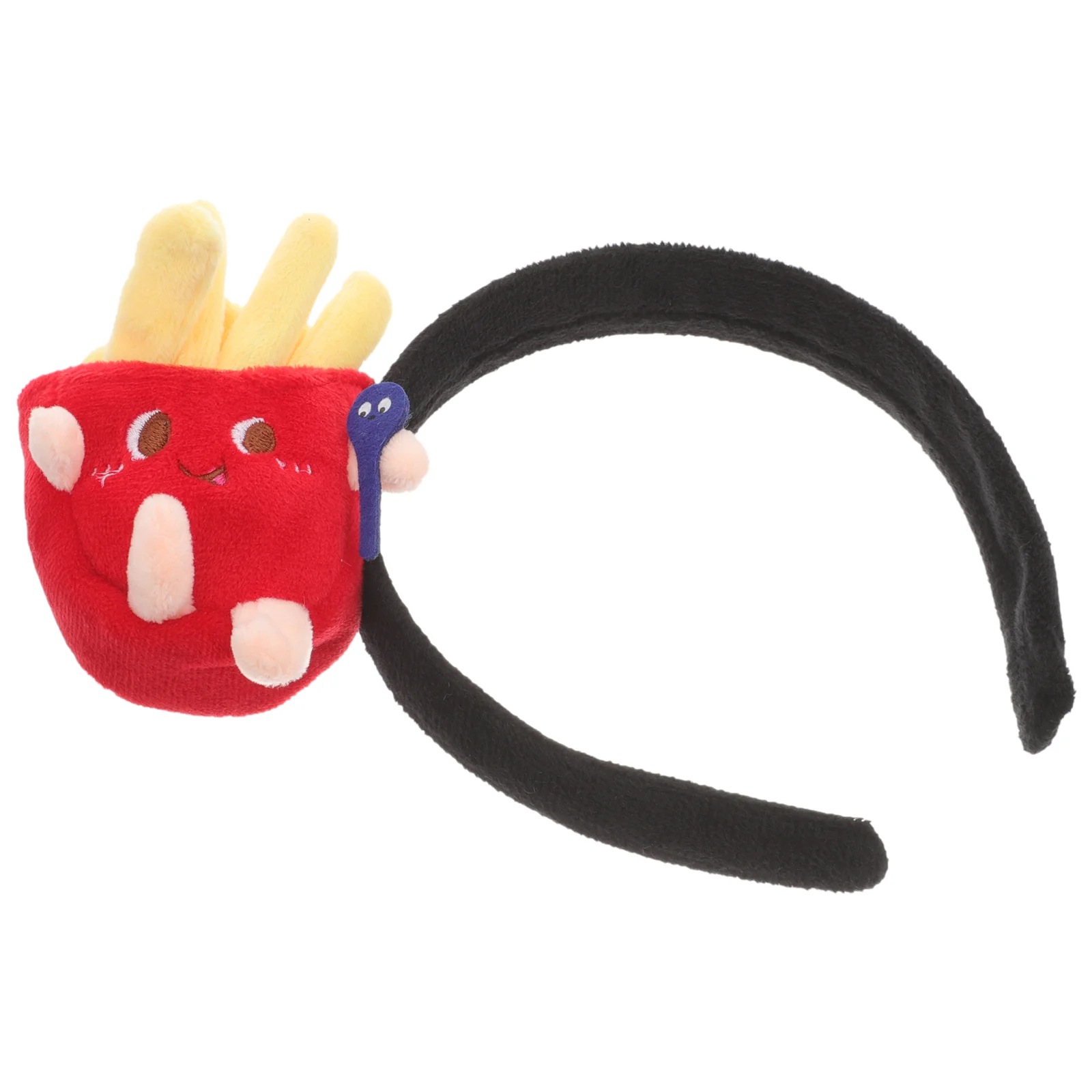 

French Fries Food Accessories Costume Cartoon Headband for Women Party Headbands Adults Fabric Headpiece Man Fun