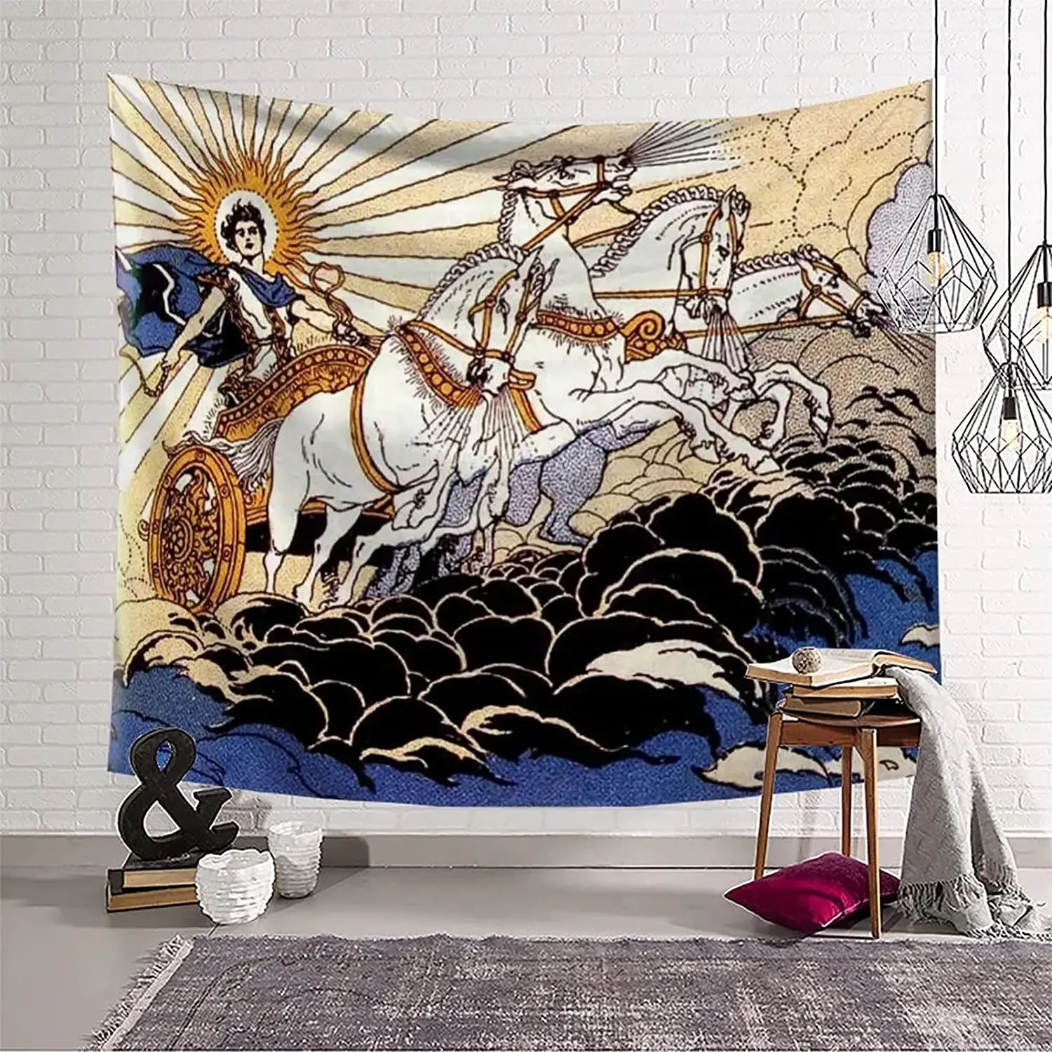 Greek Mythology Tapestry Apollo Chariot Art Wall Hanging For Bedroom Home Living Room Decor