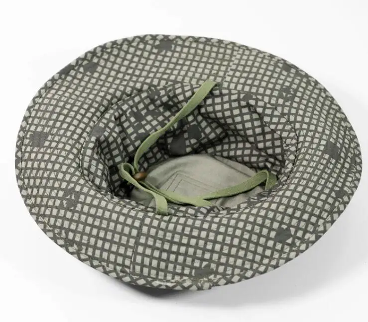 

Outdoor Sports Sand Night Black Grey Camouflage Benny Round Edge Sunshade Hat