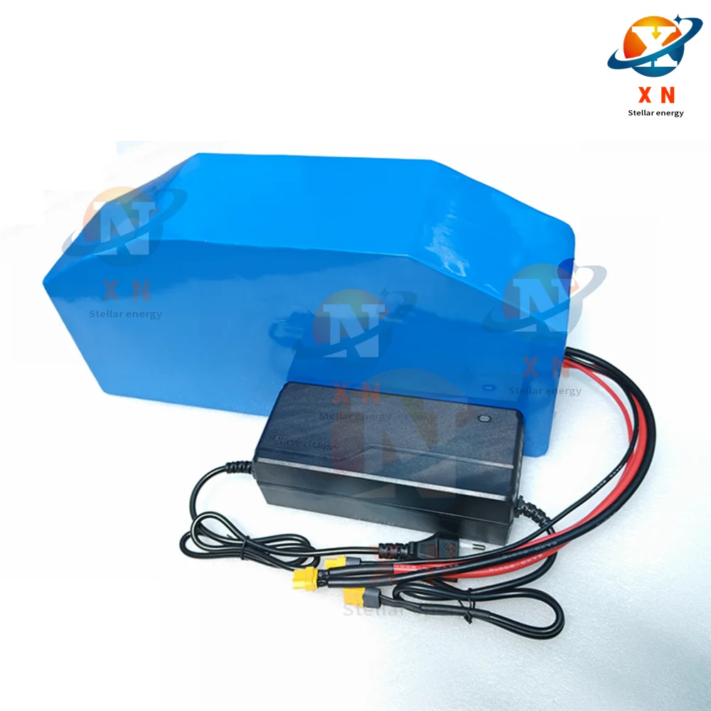 72v 40Ah lithium ion triangle battery BMS li ion for 5000w Mountain Bike scooter Motorcycle + 10A charger