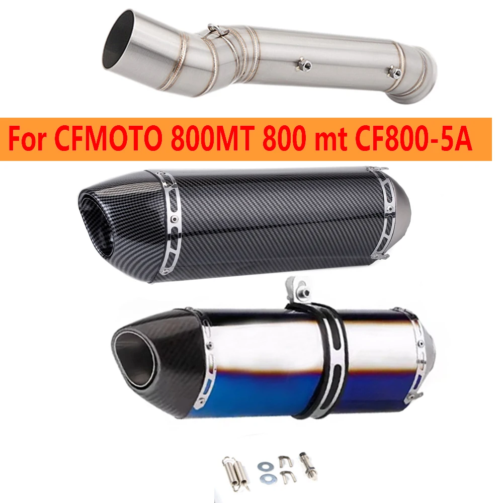 

mt CF800-5A Motorcycle Exhaust Muffler Middle Tube Link Pipe For CFMOTO 800MT 800 2021 2022 2023 2024 Slip On