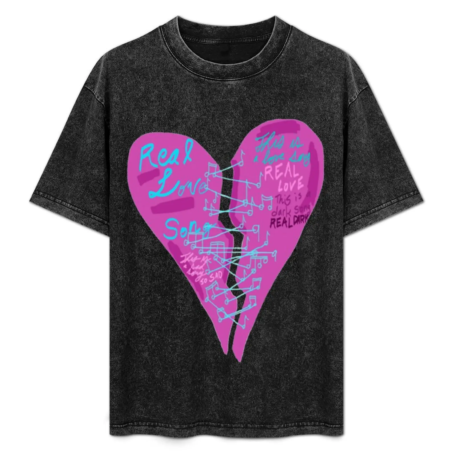 

Real Love Song T-Shirt Casual Light Summer Short Sleeve Top