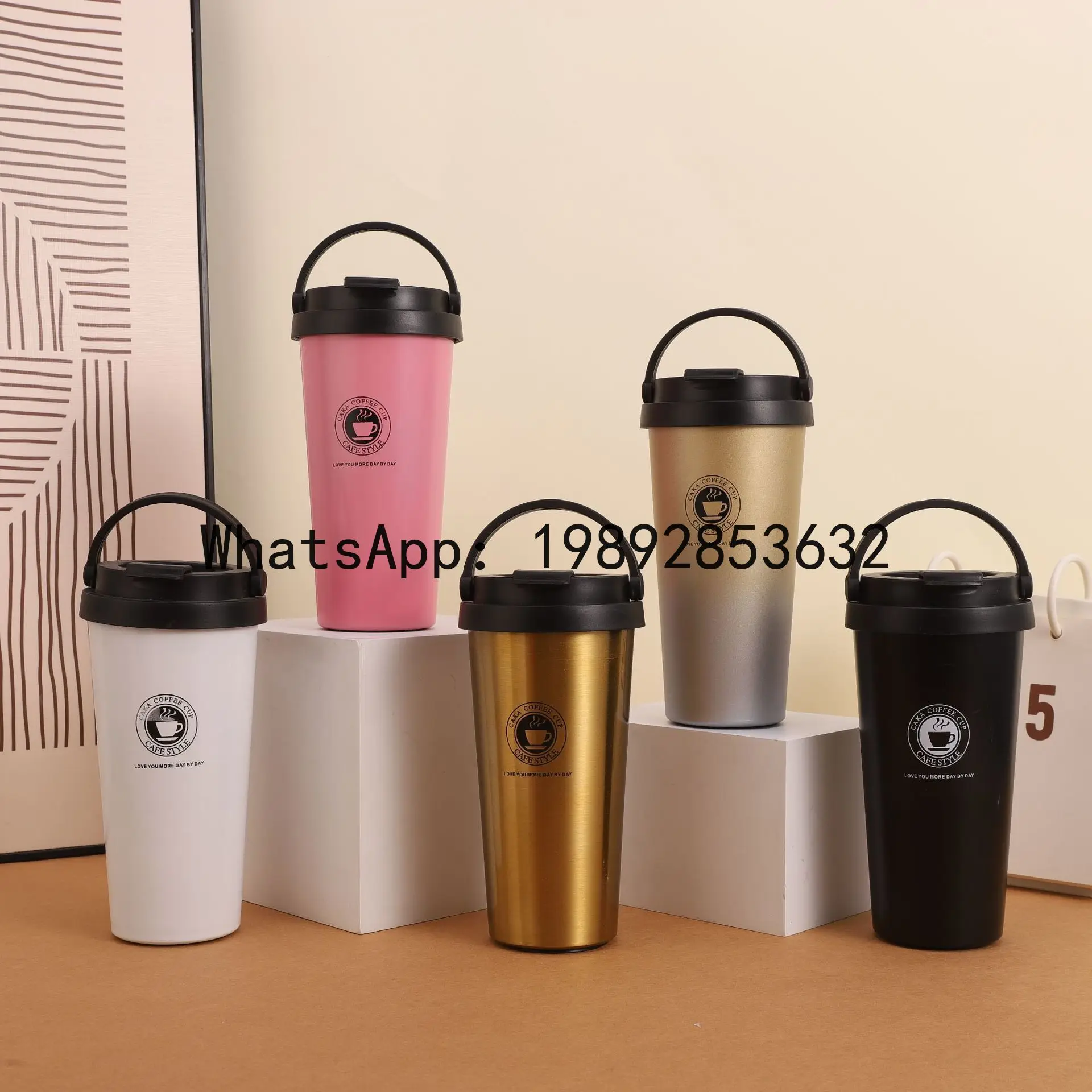 

Coffee cup 304 stainless steel vacuum thermos cup portable gift cup