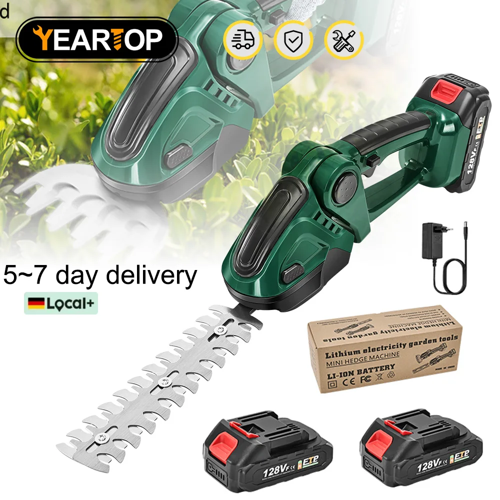 

2 IN1 Electric Hedge Trimmer Hedge Shears Cordless Handheld Weeding Pruning Shrub Mower Gardening Tools For Makita 18V Battery