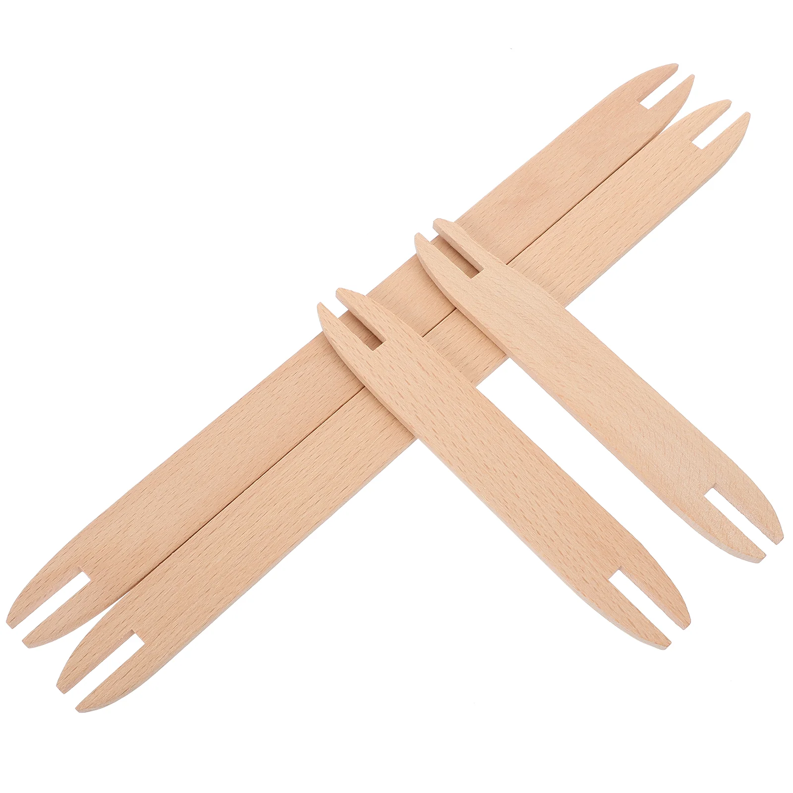 

4 Pcs Weaving Shuttle Knitting Kit Sewing Accessories Loom Supply Wooden Sticks Shuttles Tools Tatting