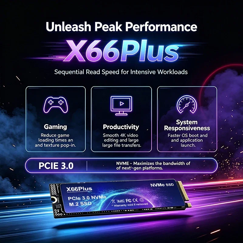 Original X66Plus Portable External SSD PCIe Gen4 2TB 4TB High Performance Fast Solid State Drive Storage for PC Laptop Desktop
