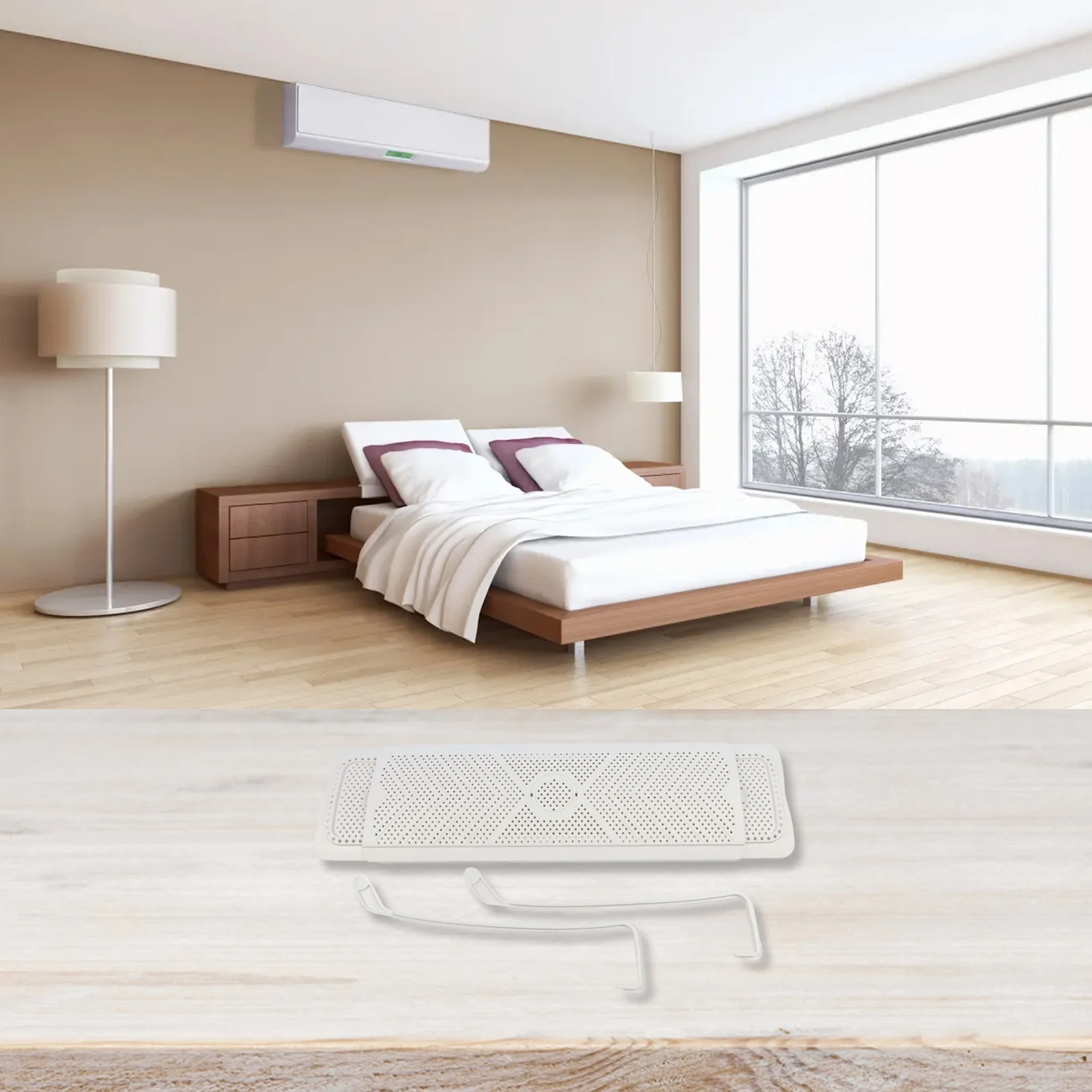 Anti-direct Blow Windproof Baffle PP Scalable Design White Windbreak Dust Cover Adjustable Angle Air Conditioning Baffle New