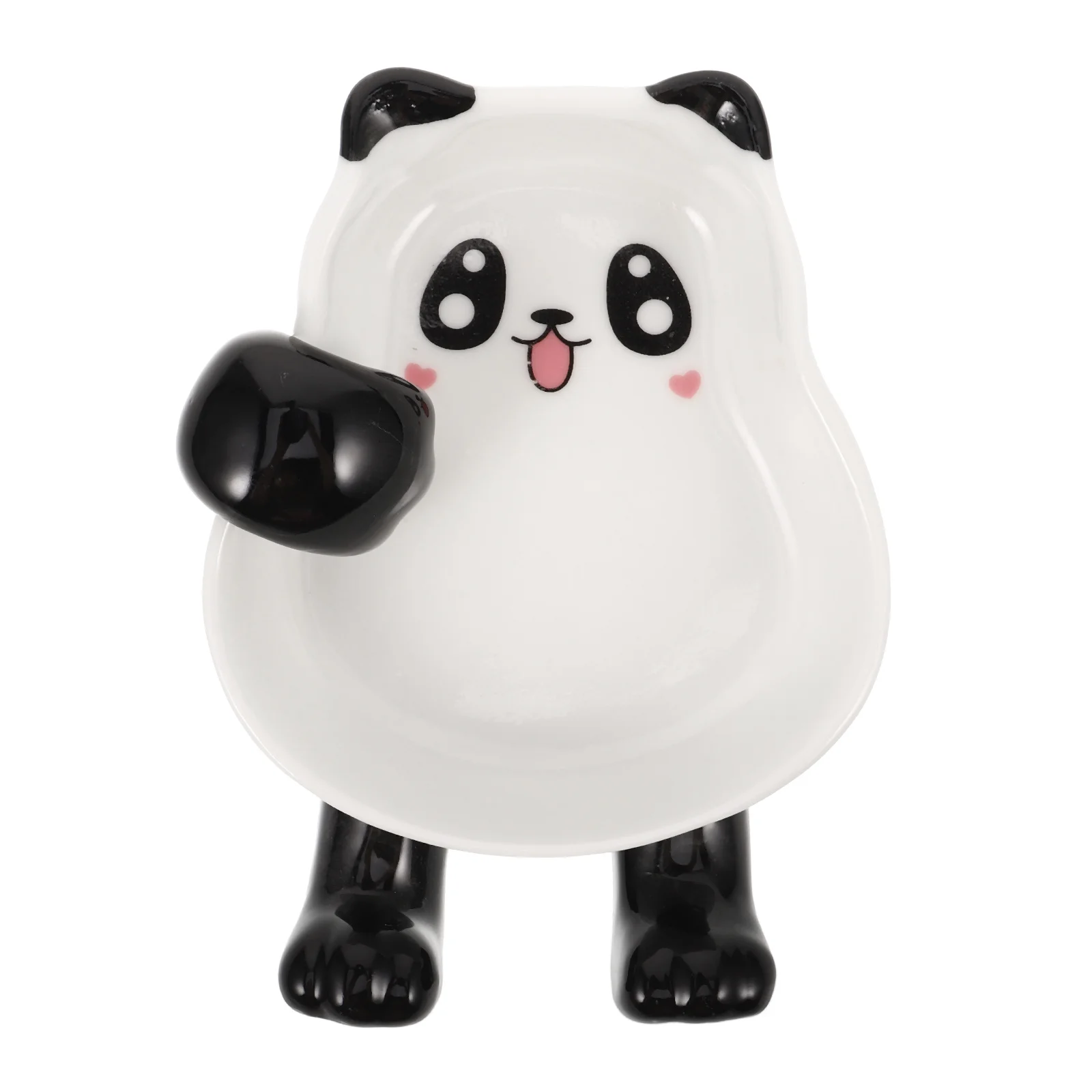 

Dual Use Ceramic Chopstick Rest with Dipping Bowl Sushi Sauce Plate Appetizer Dish Condiment Holder Small Serving Plate