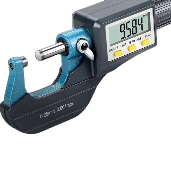 Heat Insulation Good Quality Steel 0-25MMx0.001MM High Precision Industrial Digital Outside Micrometer
