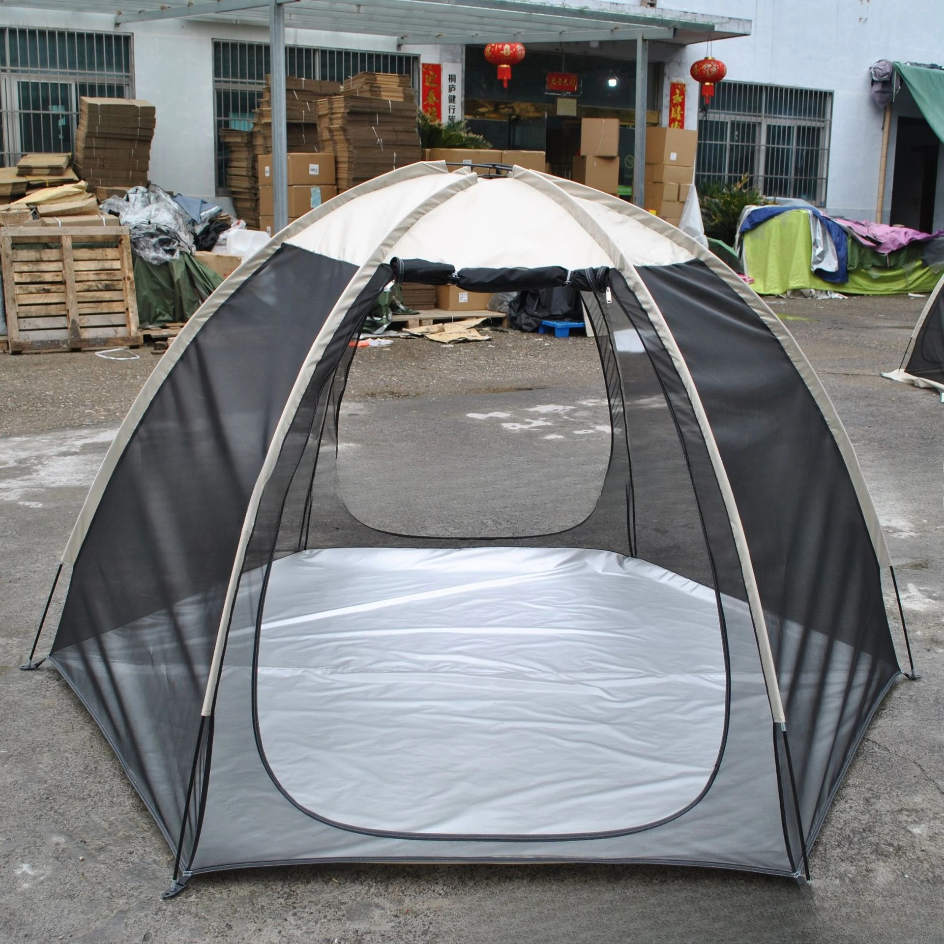 

6 people full mesh hexagonal tent mosquito net, ultra-light anti-mosquito breathable viewing tent, courtyard pavilion tent