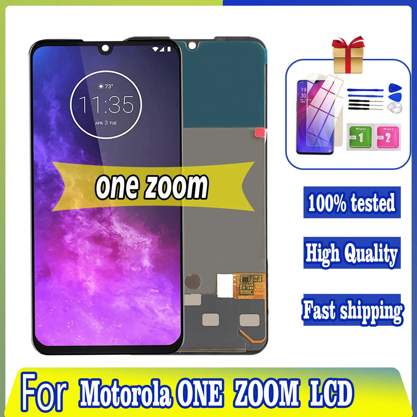 

6.39" AMOLED For Moto One Zoom XT2010 Xt12010-1 Lcd For Moto One Pro Z4 XT1980 Lcd with fingerprint Display Touch Screen