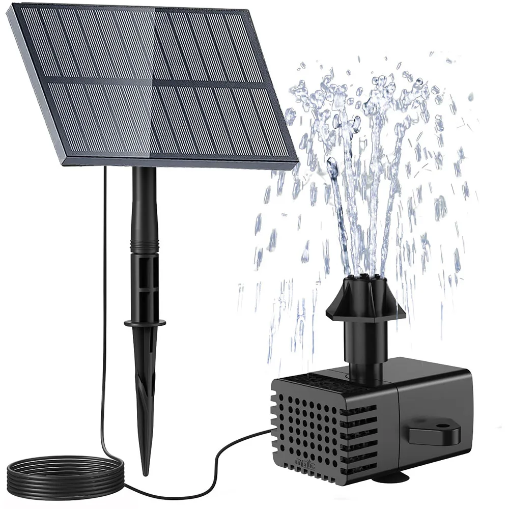 

2.5W Solar Fountain Kit -No Battery DIY Solar Water Pump with Sucker and Stake Solar Fountain Pump for Bird Bath Garden Pool