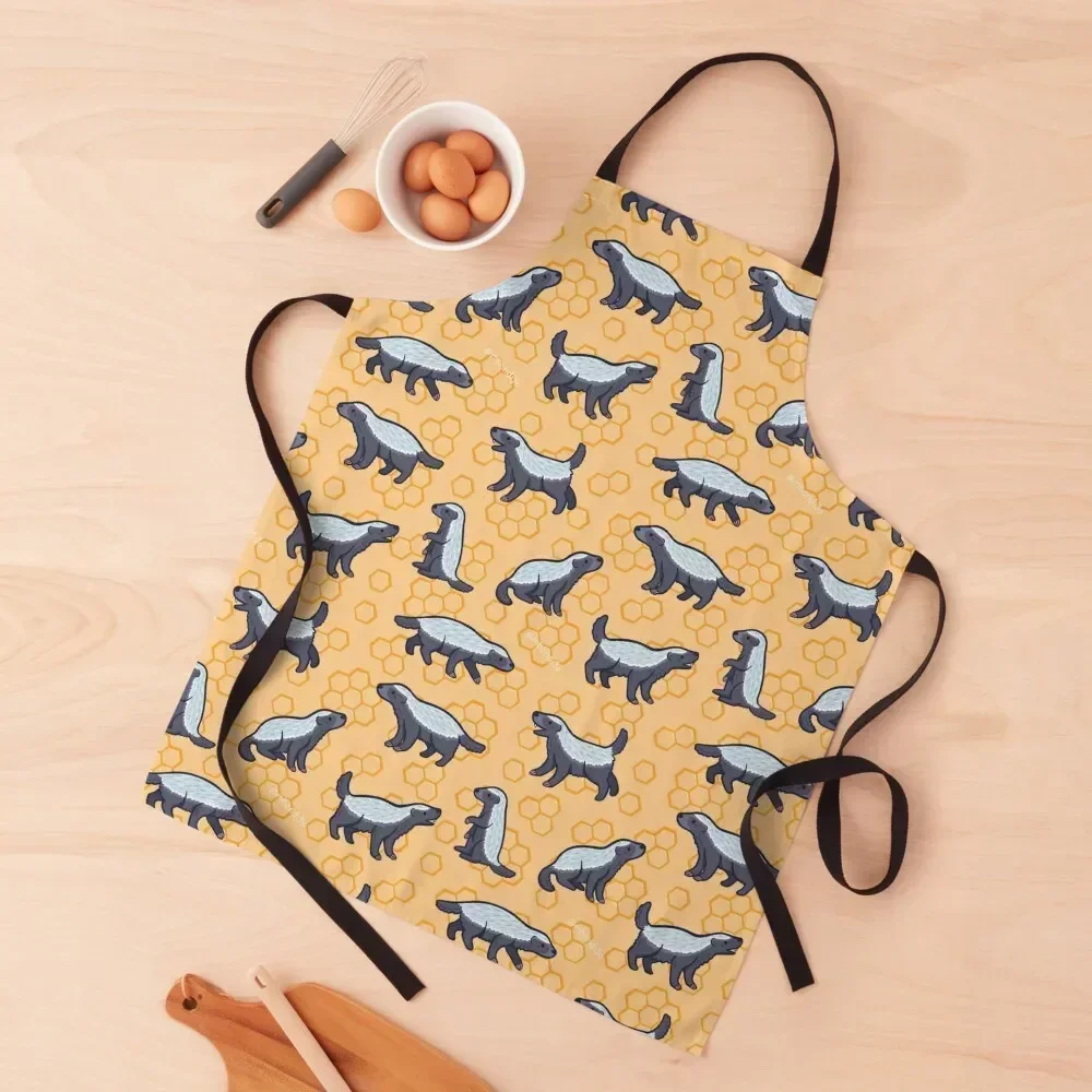 Honey Badger Don’t Care Apron Chef jacket men Kitchen Things For Home Kitchenware Kitchen Supplies Idea Goods Apron