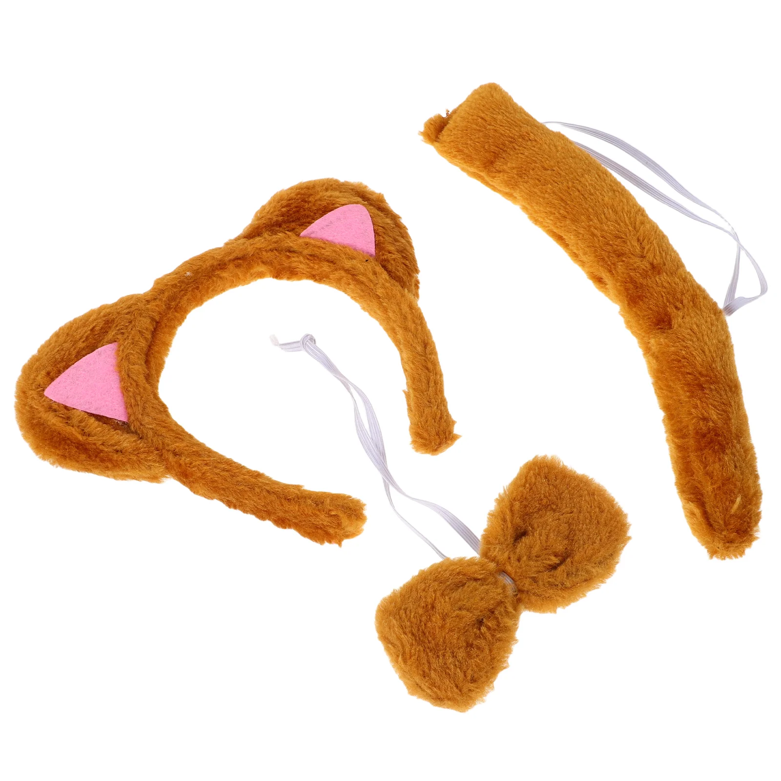 3 Pcs Cat Ears Headband for Women Animals Headbands Accessories Spa Tail Costume Hair Bow Tie