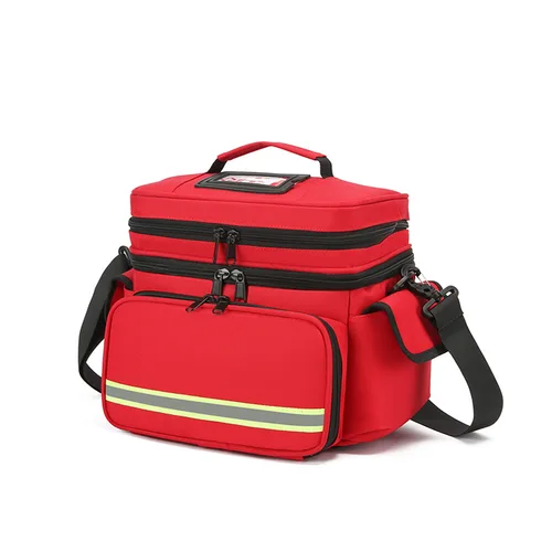 Imagen 1 del producto Bolsa de Primeros Auxilios Vacía de Doble Capa, Bolsa de Trauma de Emergencia, Bolsa Médica Vacía, Organizador para Enfermeras, Atención Médica Domiciliaria