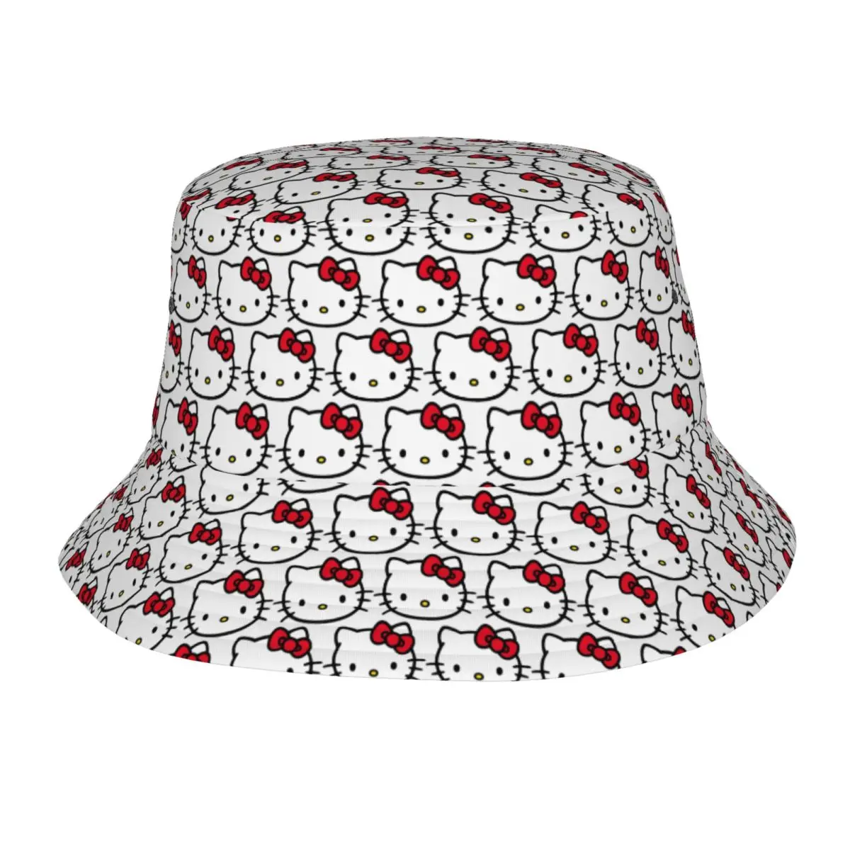 

Hello Kitty Bucket Hat Street Style Fisherman Caps Foldable Beach Travel Sun Hats For Men Women Casual Graphic Cap