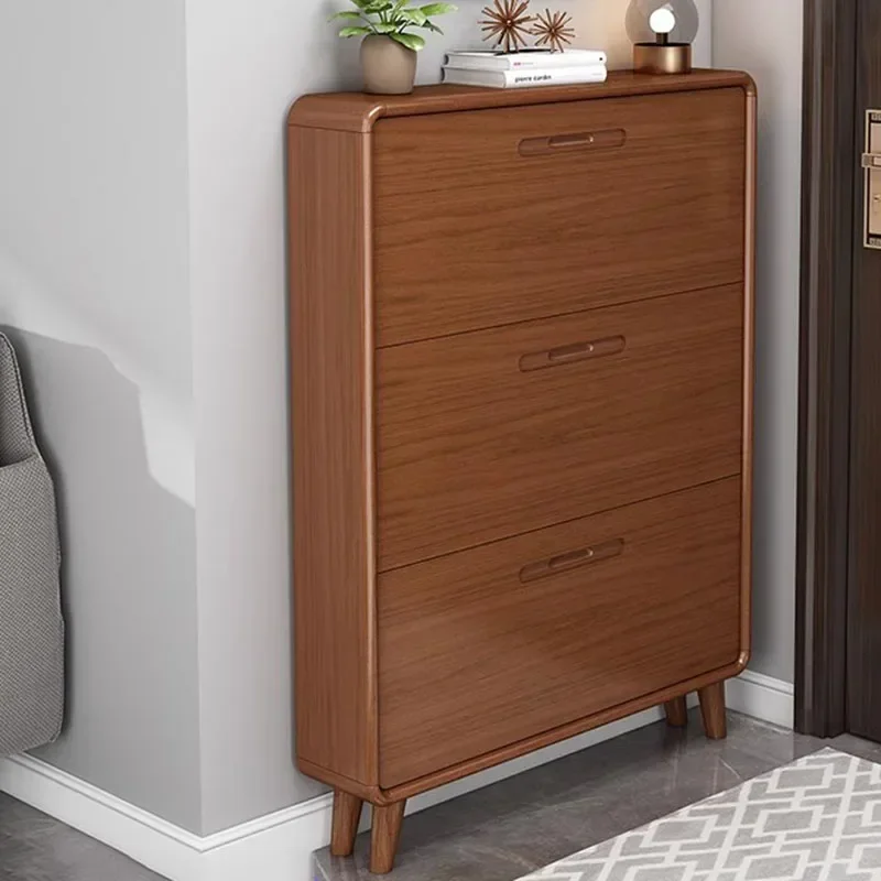 

Wooden Display Shoe Cabinets Ultra Thin Closet Floor Storage Shoe Cabinets Modern Meuble De Rangement Furniture Living Room
