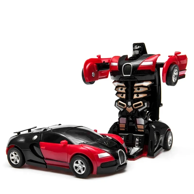 Transformatie Mini 2-in-1 auto Robot speelgoed Anime Actie Botsing Transformerend model Vervormingsvoertuigen Speelgoedcadeau voor kinderen