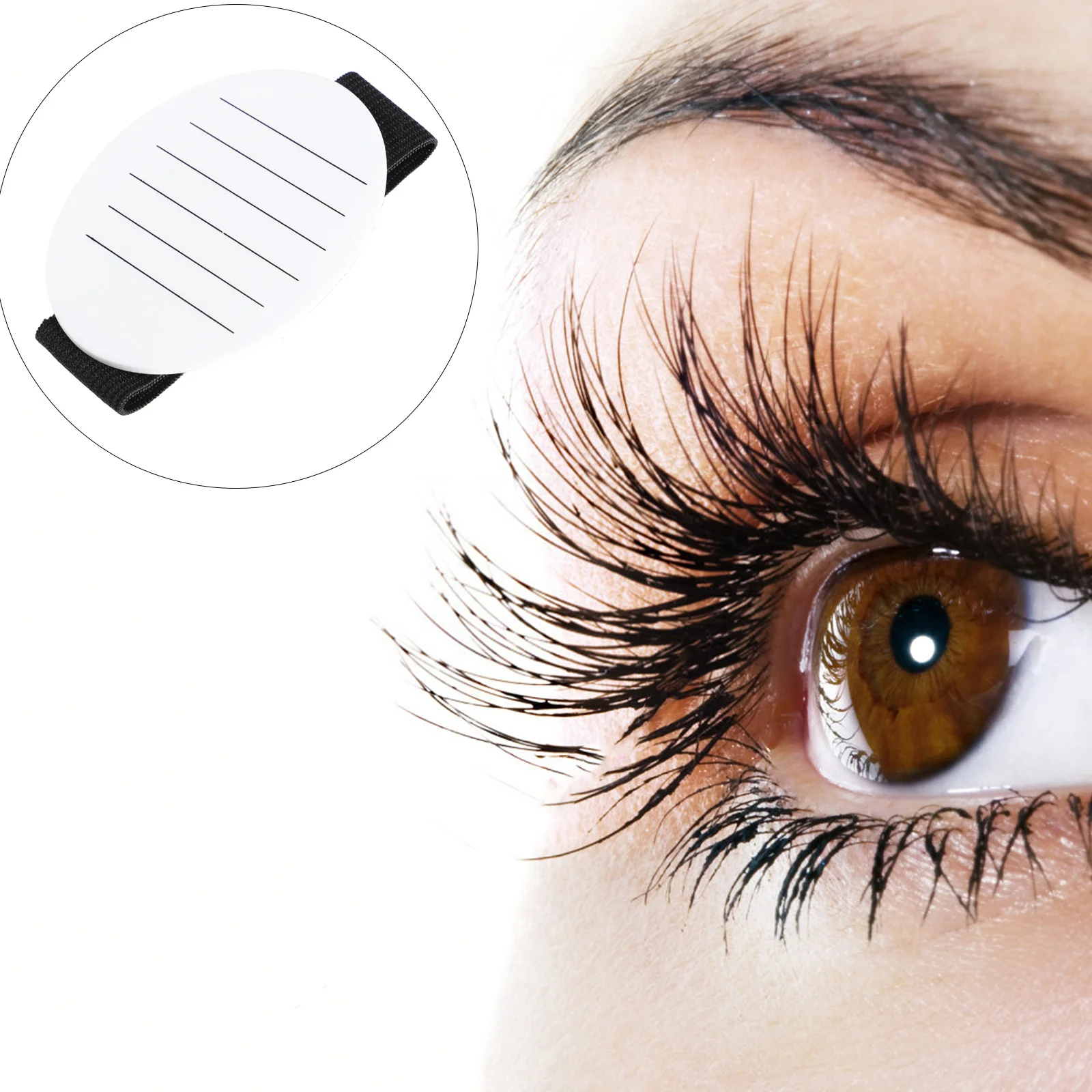 

White Eyelash Pallet Professional Lash Holder For Eyelash Extension Grafting Acrylic Hand Pallet With Clear Number