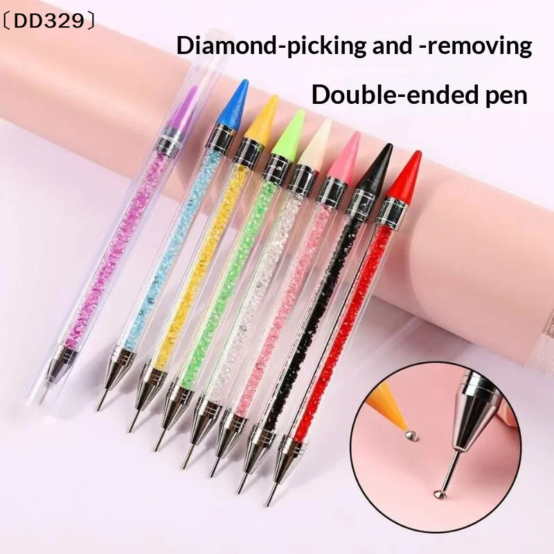 Dual-ended Applicator Pencil Nail Dot Rod Rhinestone Picker Wax Pen Diamond Picker Stick For Rhinestones Dotting Tool〔DD329〕