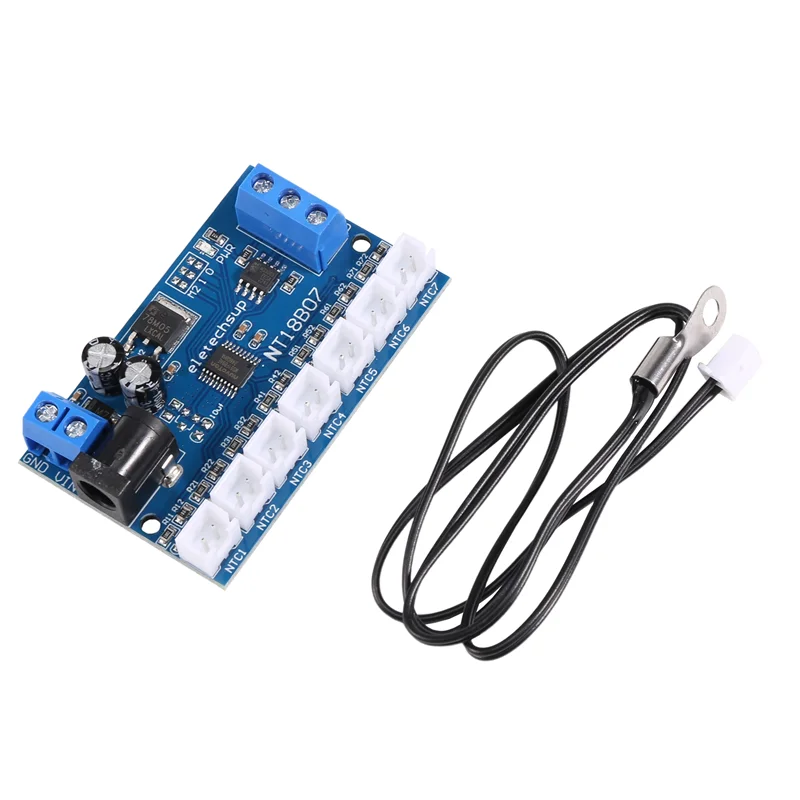 

T82C Лидер продаж-7 каналов RS485 NTC датчик температуры измерение MODBUS RTU безбумажный рекордер ПЛК NT18B07