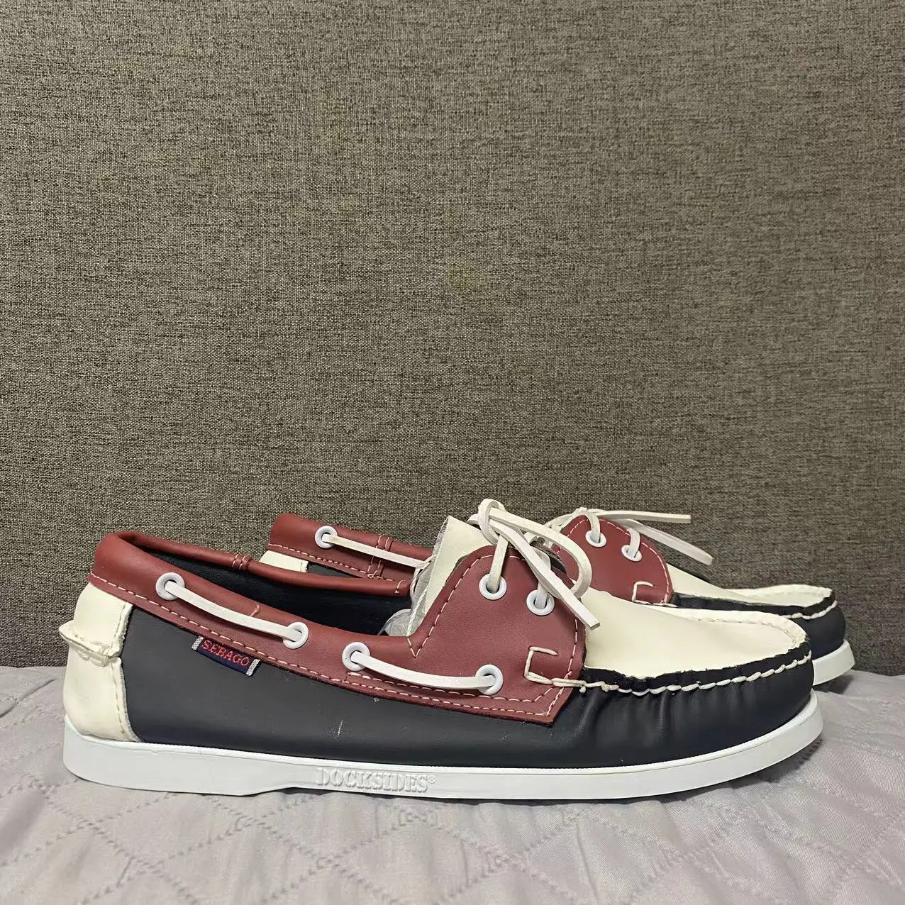 

Men Homme Authentic Docksides Shoes - Premium Leather Moc Toe Lace Up Boat Shoes X704